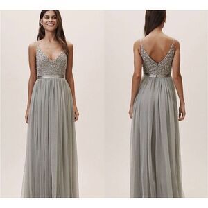 New Brand New Anthropologie BHLDN Avery Dress NWOT 
Size 24
Color Lavender Grey